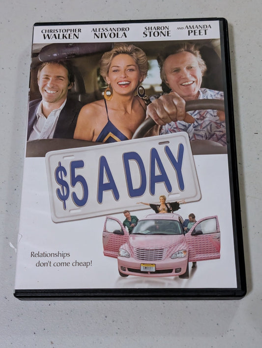 $5 A DAY DVD DRAMA CHRISTOPHER WALKEN SHARON STONE WITTY VERY AMUSING(MOVIE, DVD)