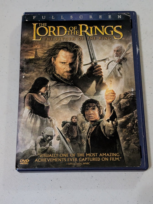 THE LORD OF THE RINGS: THE RETURN OF THE KING (DVD, 2-DISC SET, FULLSCREEN)(MOVIE, DVD)