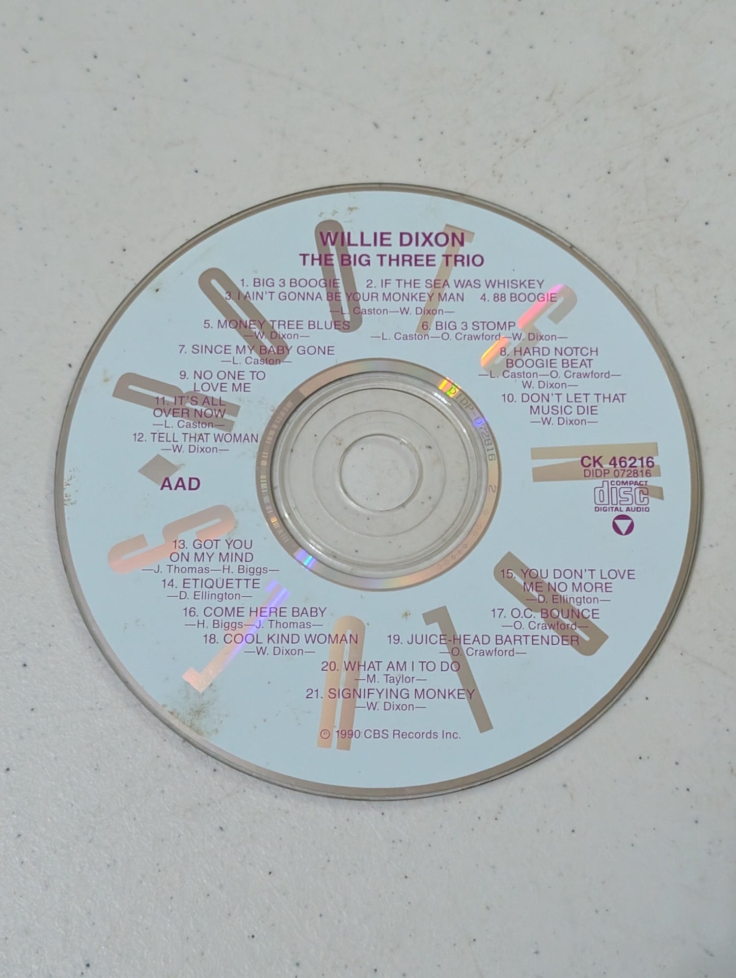 WILLIE DIXON - THE BIG THREE TRIO (BLUES, CD, 1990)