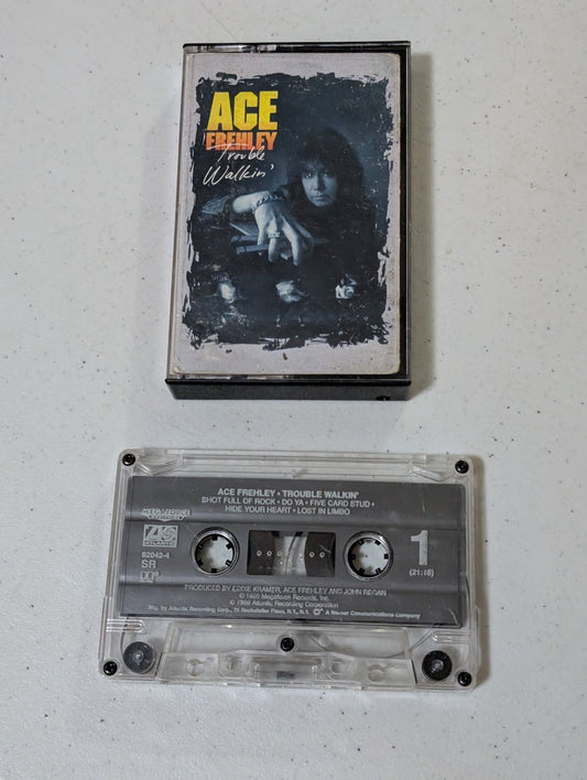 ACE FREHLEY Trouble Walking 1989 Atlantic Megaforce(Cassette, vintage, out of print)