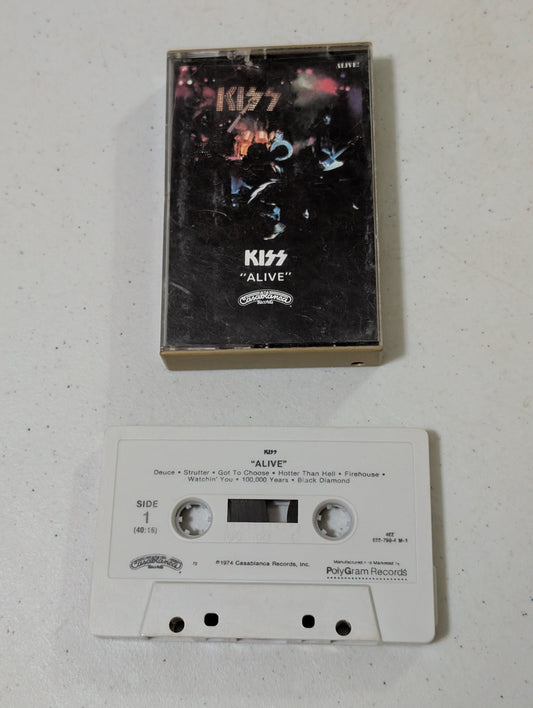 KISS VINTAGE ALIVE CASABLANCA POLYGRAM CASSETTE ACE FREHLEY PAUL STANLEY (CASSETTE, VINTAGE, OUT OF PRINT)