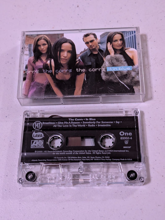 THE CORRS- IN BLUE -  IRISH POP ROCK BAND (CASSETTE, TAPE, ALBUM, MUSIC, VINTAGE, OOP)