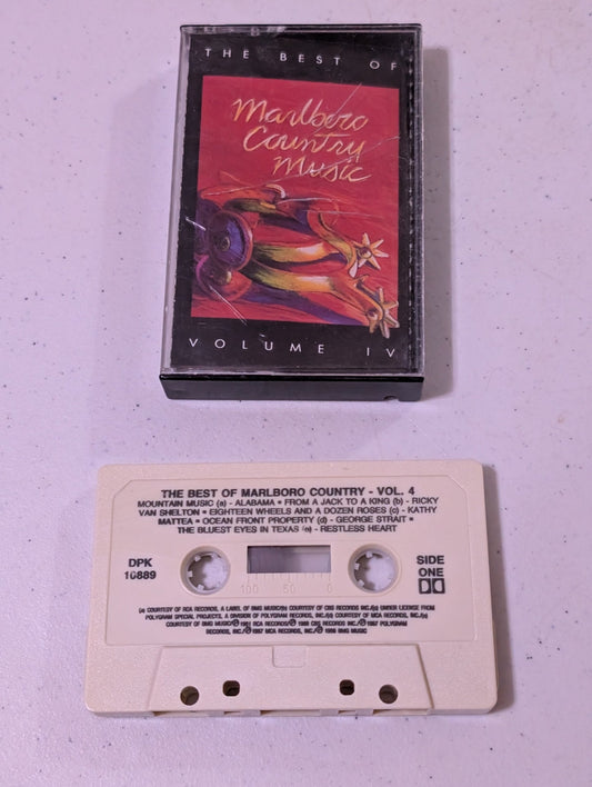 THE BEST OF MARLBORO COUNTRY MUSIC CASSETTE VOLUME 4(CASSETTE, TAPE, ALBUM, MUSIC, VINTAGE, OOP)