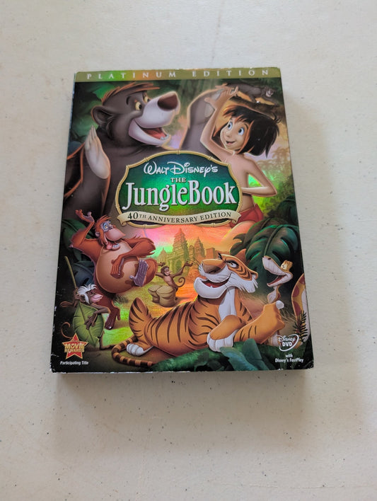 THE JUNGLE BOOK (DVD, 2007, 2-DISC SET, 40TH ANNIVERSARY PLATINUM EDITION)