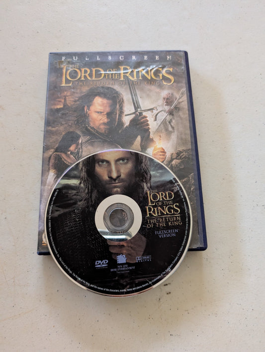 THE LORD OF THE RINGS: THE RETURN OF THE KING (DVD, 2004, MOVIE DISK ONLY, FULL-SCREEN)