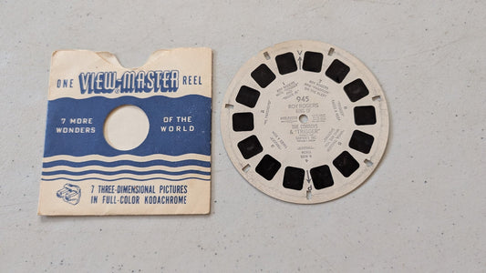 ROY ROGERS KING OF THE COWBOYS AND TRIGGER VINTAGE  VIEW-MASTER REEL 945(VINTAGE, COLLECTABLE, NOSTALGIA, TOY)