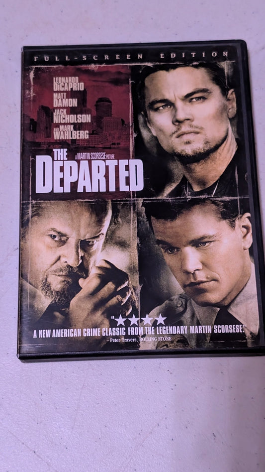 THE DEPARTED DVD MOVIE LEONARDO DICAPRIO MATT DAMON JACK NICHOLSON MARK WAHLBERG