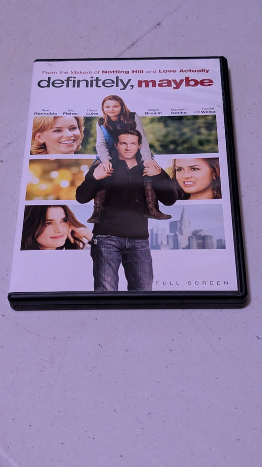 Definitely, Maybe DVD Fullscreen Makers of Notting Hill and Love Actually