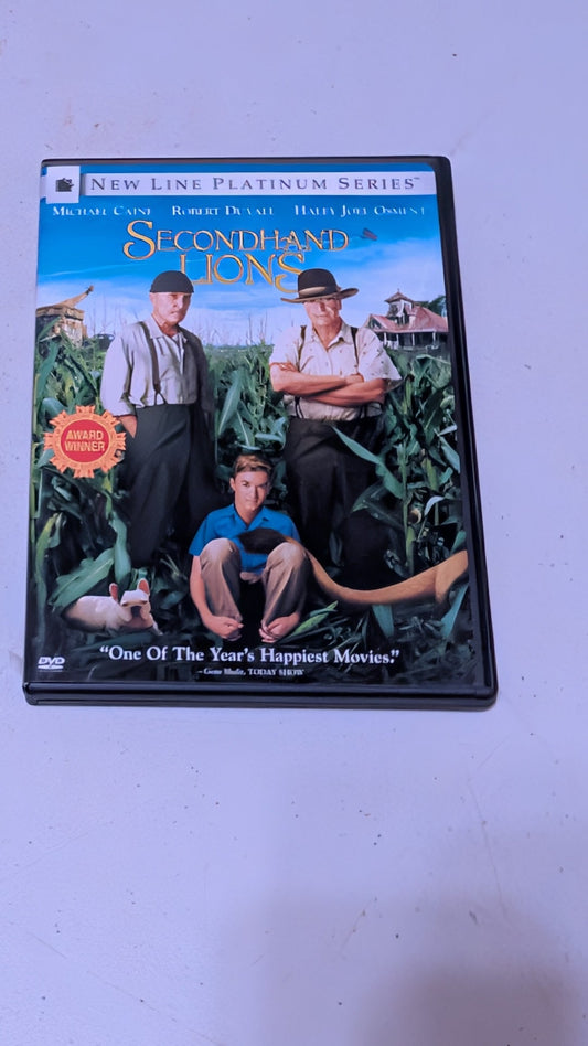 SECONDHAND LIONS DVD MICHAEL CAINE ROBERT DUVALL HALEY JOEL OSMENT