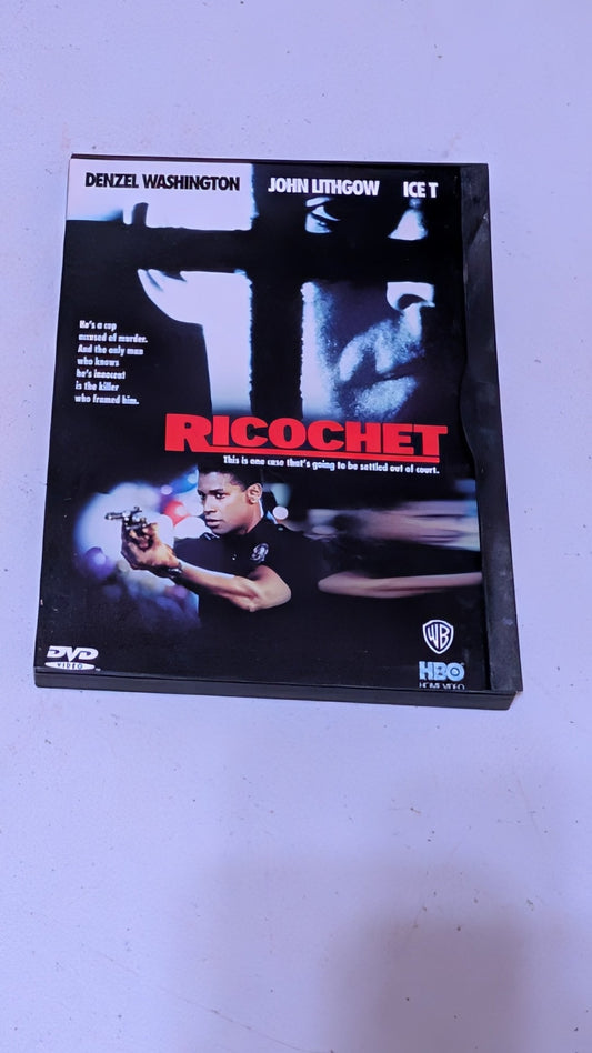 RICOCHET (DVD) DENZEL WASHINGTON, JOHN LITHGOW, ICE-T, KEVIN POLLAK, LINDSAY WAGNER