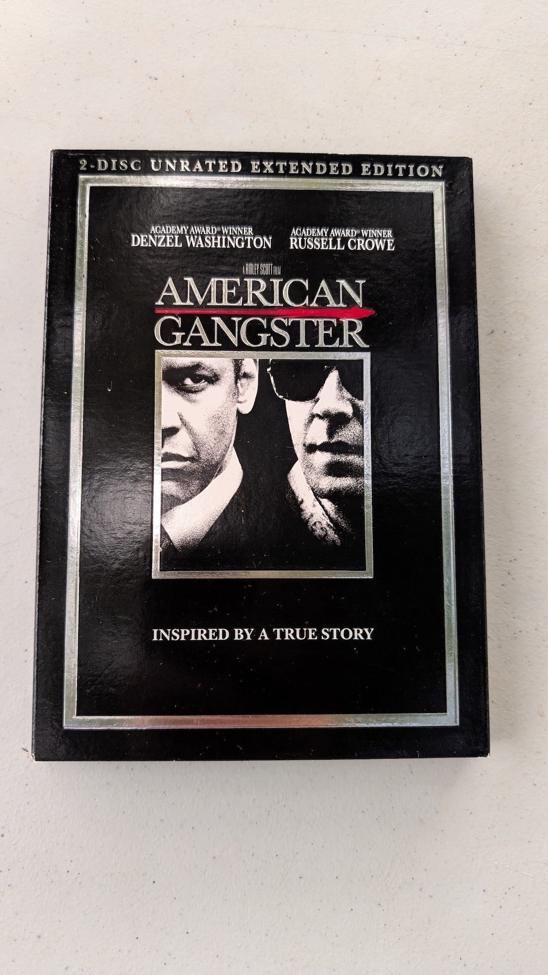 AMERICAN GANGSTER DVD DENZEL WASHINGTON RUSSELL CROWE