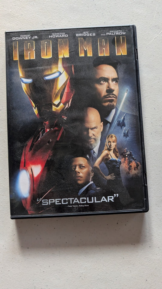 IRON MAN (DVD, 2008, PG-13) ROBERT DOWNEY JR., TERRENCE HOWARD, JEFF BRIDGES, GWYNETH PALTROW