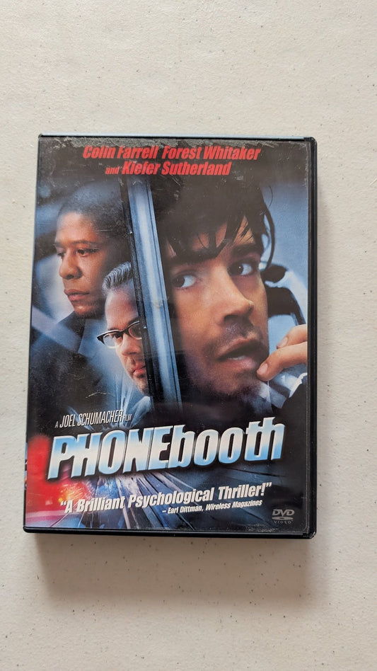 PHONE BOOTH (DVD, 2002, R) COLIN FARRELL, FOREST WHITAKER, KIEFER SUTHERLAND
