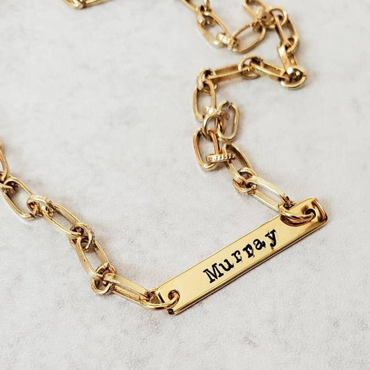 PAPERCLIP CHAIN CUSTOM NAME NECKLACE