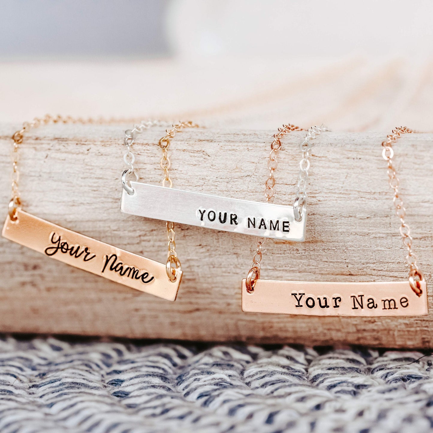 PERSONALIZED BAR NECKLACE