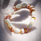 STRETCHY PINK OPAL AND PIKAKE BRACELET - AONANI