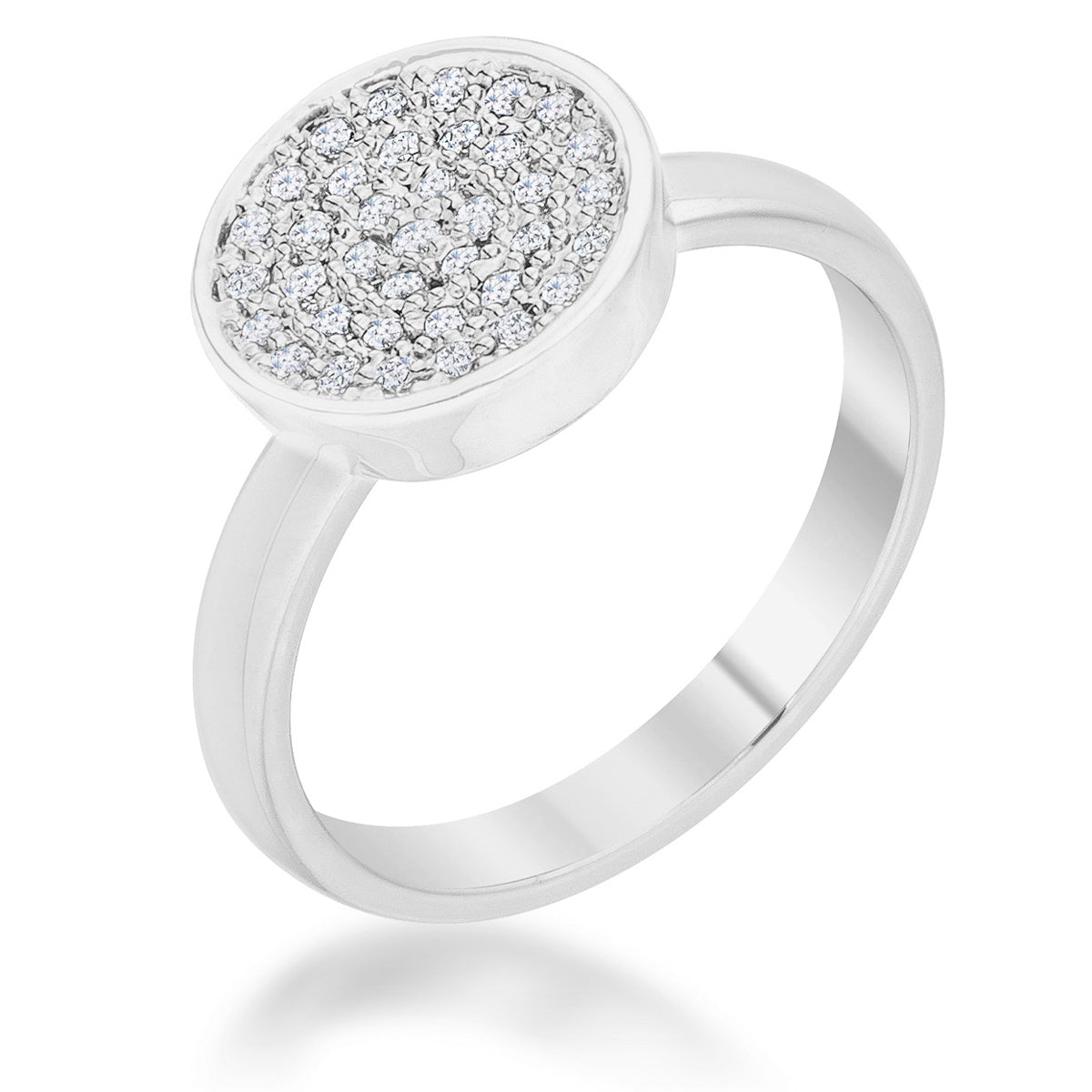 0.2CT CZ PAVE CIRCLE RING
