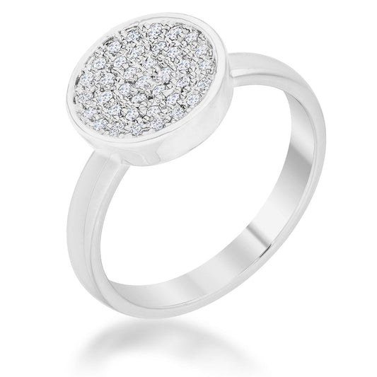 0.2CT CZ PAVE CIRCLE RING