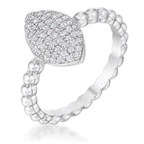 .3CT BEAUTIFUL OVAL-DESIGNED RING WITH CZ