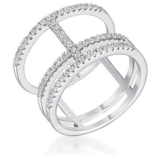 0.5CT PARALLEL RING WITH BRILLIANT CZ