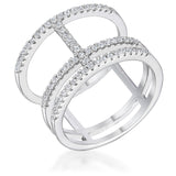 0.5CT PARALLEL RING WITH BRILLIANT CZ