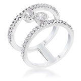 .86CT PLATED FLOATING BUBBLES CZ RING