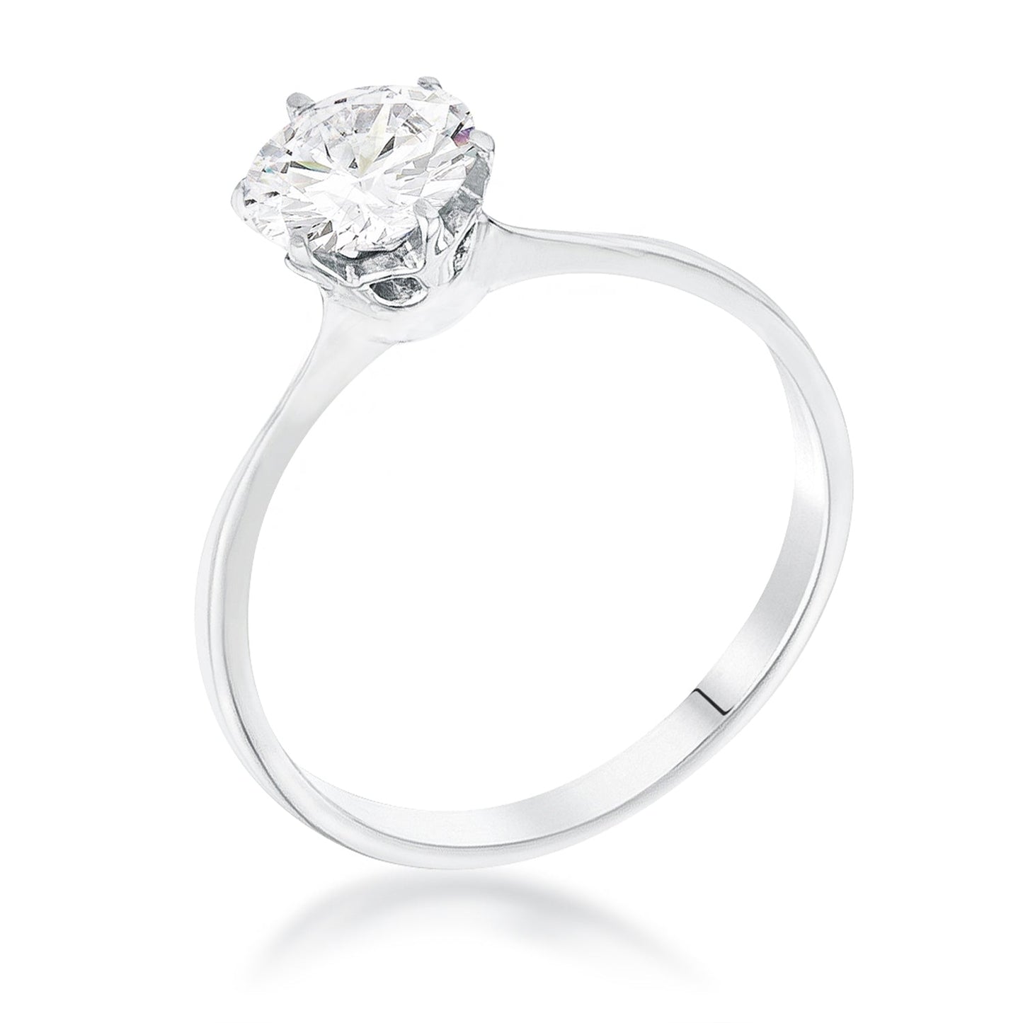 1 CARAT SINGLE STONE CZ CLASSIC SOLITAIRE RING