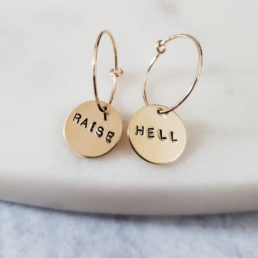 RAISE HELL HOOP EARRINGS