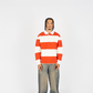 THE LABEL STRIPED RUGBY POLO