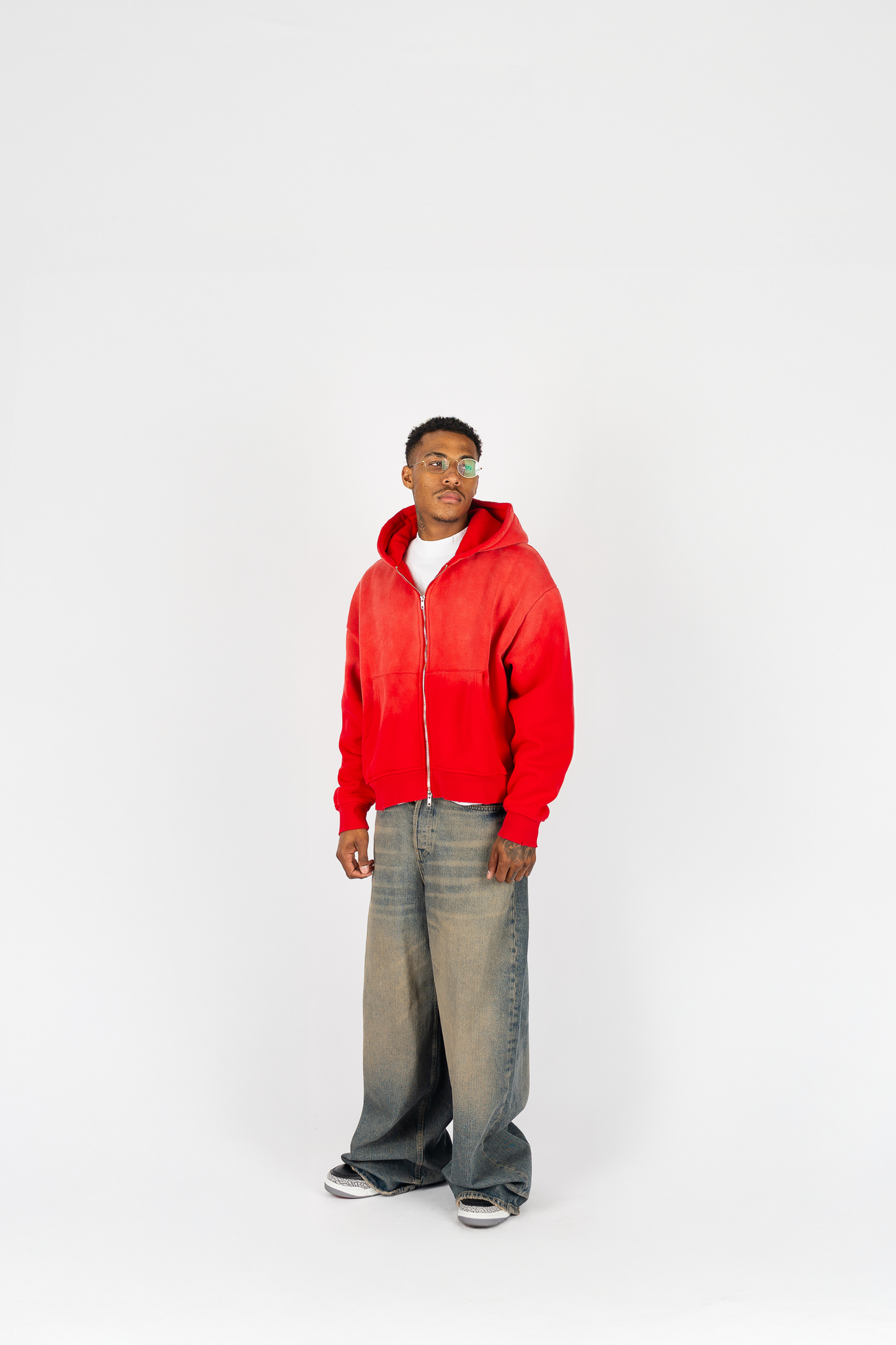 THE LABEL WEATHERED ZIP UP
