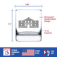 THE ALAMO WHISKEY ROCKS GLASS - STATE OF TEXAS GIFTS AND SOUVENIRS FOR TEXANS - 10.25 OZ GLASSES