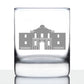 THE ALAMO WHISKEY ROCKS GLASS - STATE OF TEXAS GIFTS AND SOUVENIRS FOR TEXANS - 10.25 OZ GLASSES