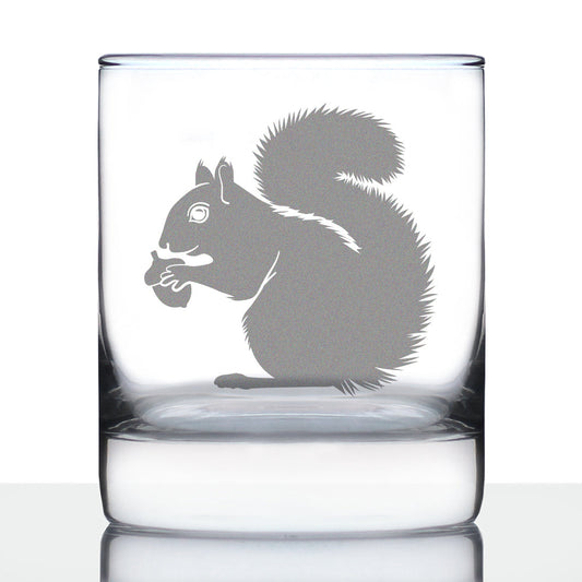SQUIRREL ROCKS GLASS - SQUIRREL GIFTS AND DECOR WITH SQUIRRELS - 10.25 OZ GLASSES