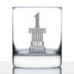 1 YEAR STRONG ENGRAVED ROCKS GLASS GIFTS 1ST ANNIVERSARY PARTY DECOR WEIGHTED WHISKEY GLASSES - 10.25 OZ