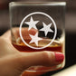 TENNESSEE FLAG WHISKEY ROCKS GLASS - STATE THEMED DRINKING DECOR AND GIFTS FOR TENNESSEAN WOMEN & MEN - 10.25 OZ WHISKY TUMBLER GLASSES