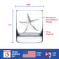 STARFISH ROCKS GLASS - BEACH THEMED DECOR AND DECORATIVE OCEAN GLASSWARE GIFTS FOR WOMEN AND MEN - 10.25 OZ GLASSES
