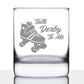 TALK DERBY TO ME - WHISKEY ROCKS GLASS GIFTS - FUNNY ROLLERBLADING GIFTS AND DECOR FOR MEN & WOMEN - 10.25 OZ GLASSES