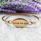 RIDE OR DIE SWING TOP BANGLE BRACELET