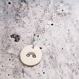 RAINBOW BABY INITIAL NECKLACE