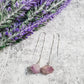 RAW PURPLE AMETHYST THREADER EARRINGS