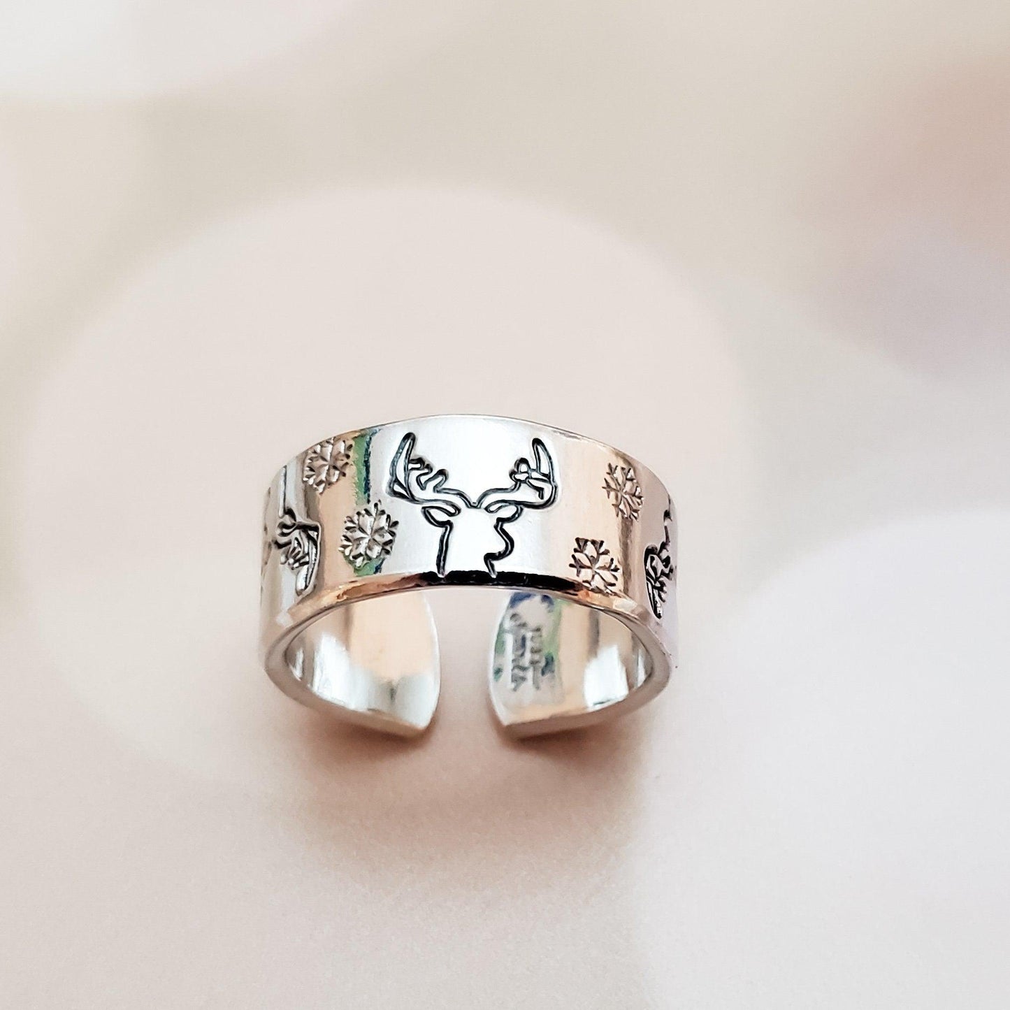 REINDEER MIDDLE FINGER CHRISTMAS RING