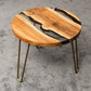 ROUND SIDE - END - ACCENT TABLE WITH STRAIGHT EDGE | VORONOI
