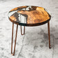 ROUND SIDE - END - ACCENT TABLE WITH STRAIGHT EDGE | VORONOI