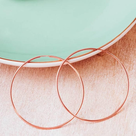 ROSE GOLD HOOP EARRINGS