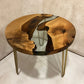 ROUND SIDE - END - ACCENT TABLE WITH STRAIGHT EDGE | VORONOI