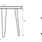 ROUND SIDE - END - ACCENT TABLE WITH STRAIGHT EDGE | VORONOI