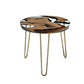 ROUND SIDE - END - ACCENT TABLE WITH STRAIGHT EDGE | VORONOI