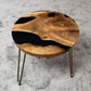 ROUND SIDE - END - ACCENT TABLE WITH STRAIGHT EDGE | VORONOI