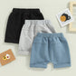 TODDLER BABY KIDS BOYS 3PCS SET SHORTS SOLID COLORS