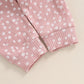 TODDLER KIDS GIRLS 2PCS FALL OUTFIT FLORAL FLOWERS PRINT CREW NECK LONG SLEEVE BABYGIRL TOP ELASTIC WAIST LONG PANTS SET